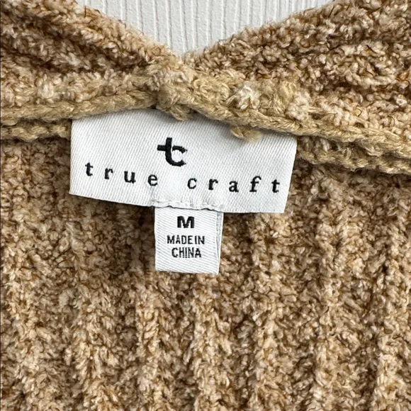 True Craft Camel V-Neck Sweater - Picture 2 of 5